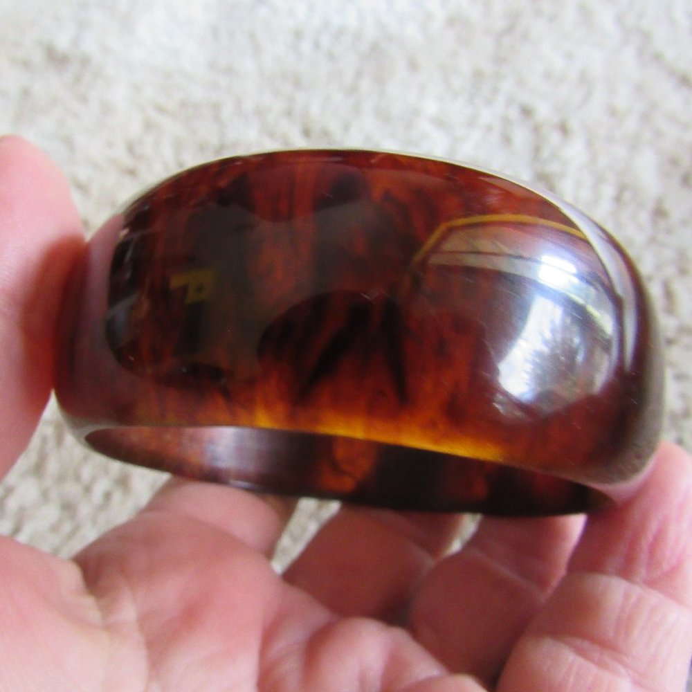 1950s Root Beer Bakelite Wide Bangle